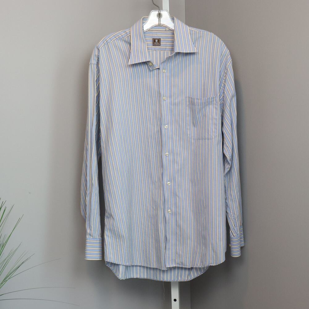 Peter Millar Striped Dress Shirt | Men’s Size L (See Measurements) | Long Sleeve